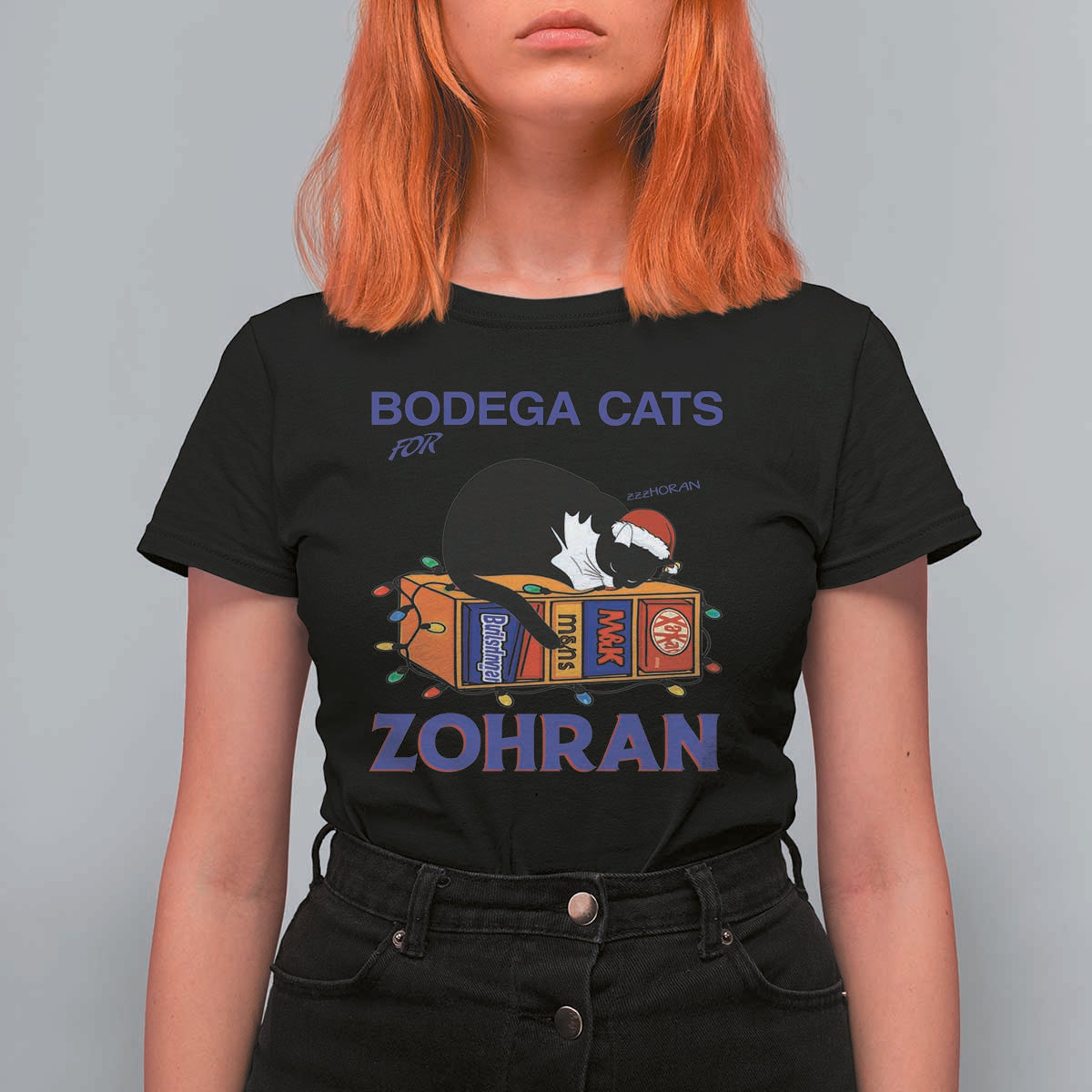 Bodega Cats of New York T Shirt For Women Funny Cat NYC Christmas - Wonder Print Shop