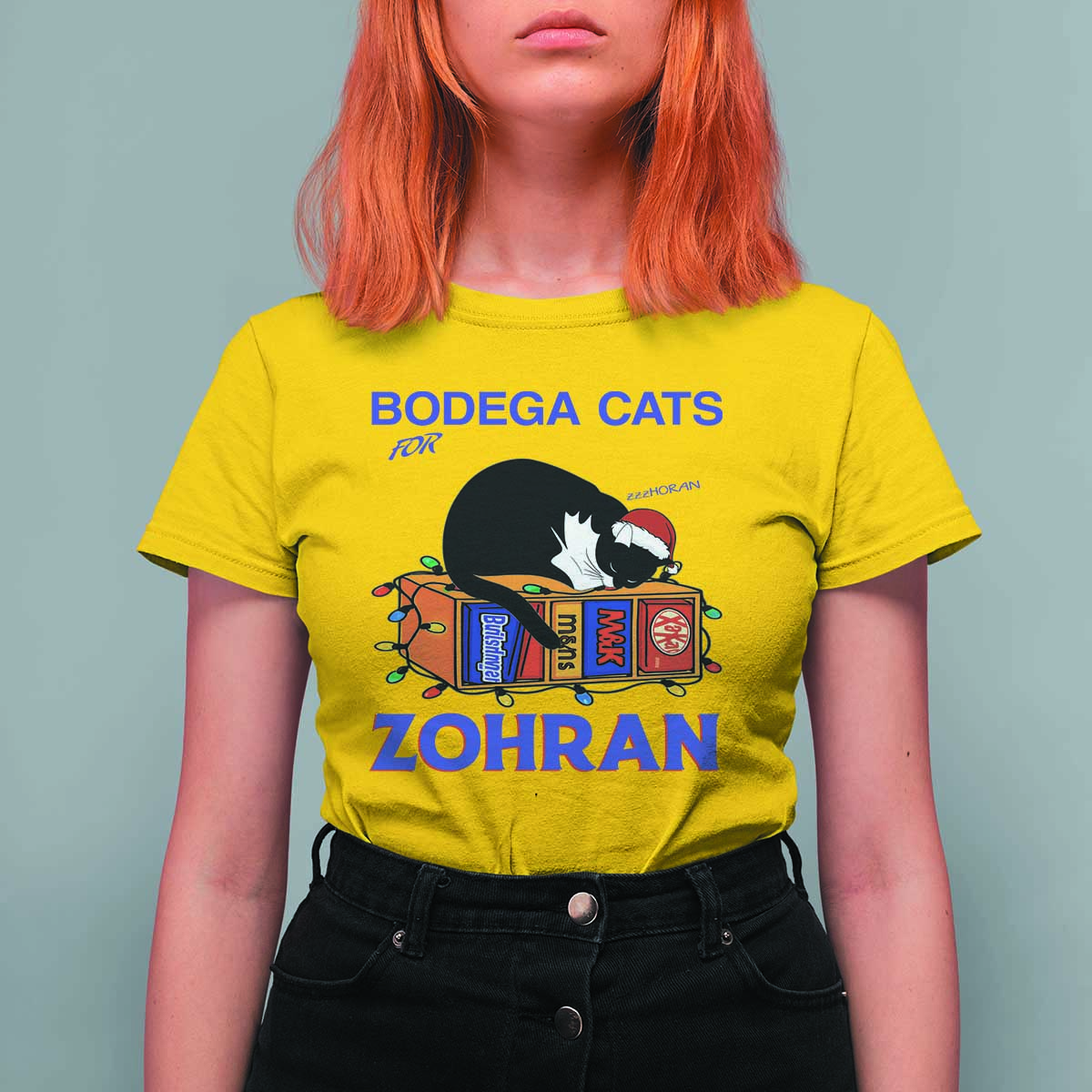 Bodega Cats of New York T Shirt For Women Funny Cat NYC Christmas - Wonder Print Shop