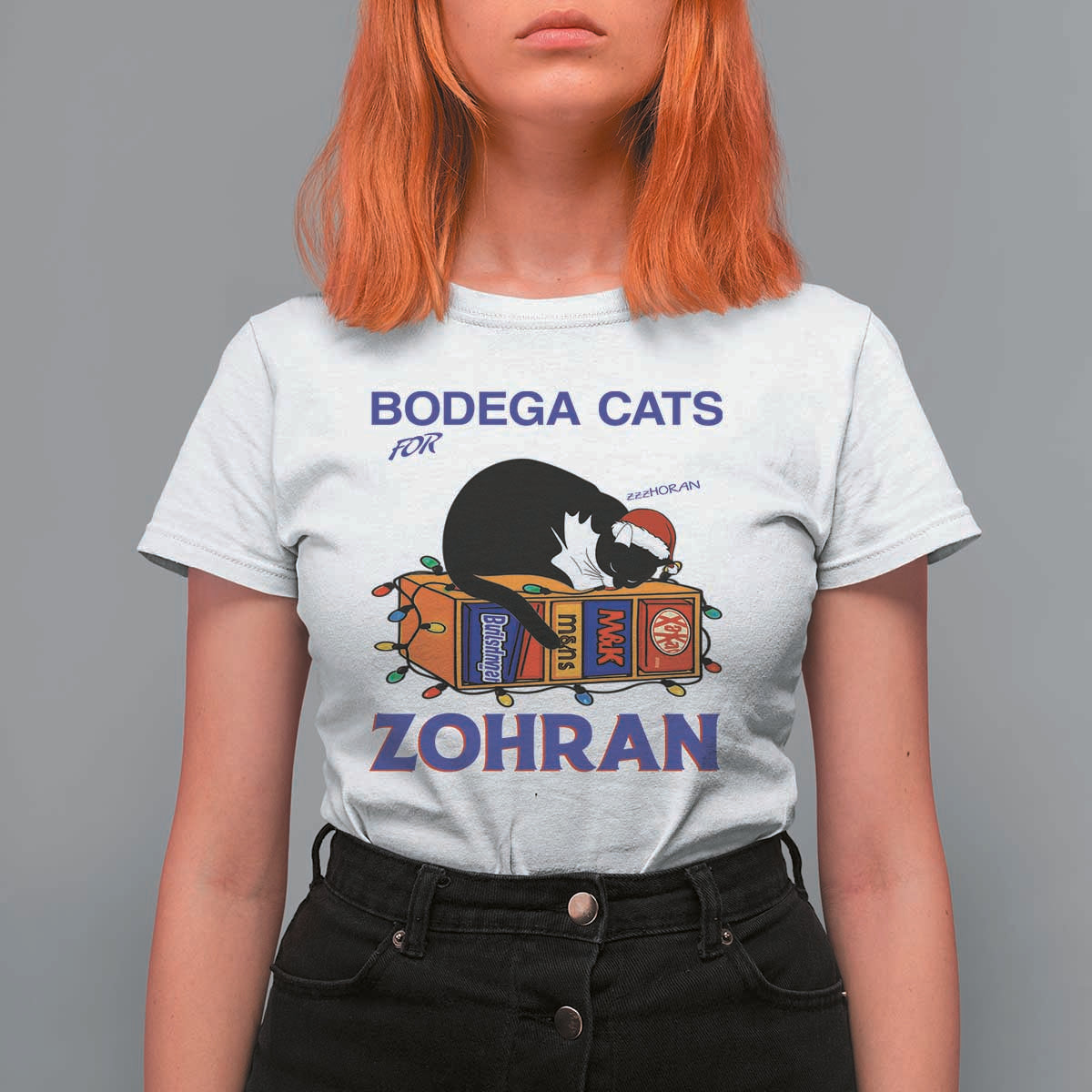 Bodega Cats of New York T Shirt For Women Funny Cat NYC Christmas - Wonder Print Shop