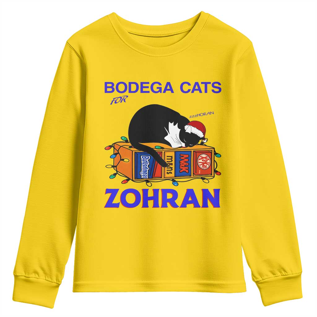 Bodega Cats of New York Youth Sweatshirt Funny Cat NYC Christmas - Wonder Print Shop