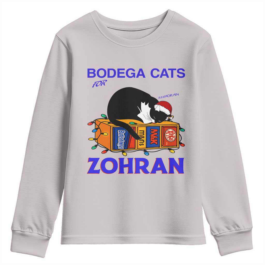 Bodega Cats of New York Youth Sweatshirt Funny Cat NYC Christmas - Wonder Print Shop