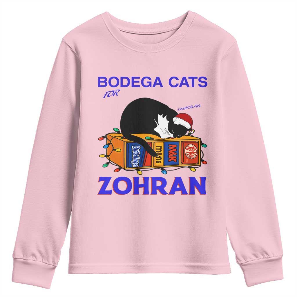 Bodega Cats of New York Youth Sweatshirt Funny Cat NYC Christmas - Wonder Print Shop