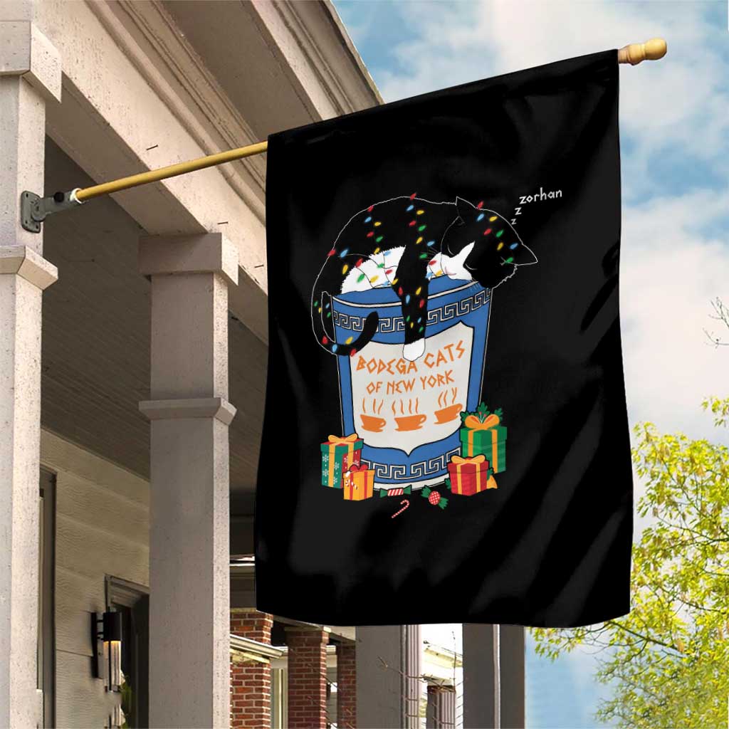 Bodega Cats of New York Garden Flag Funny Democrat Christmas - Wonder Print Shop
