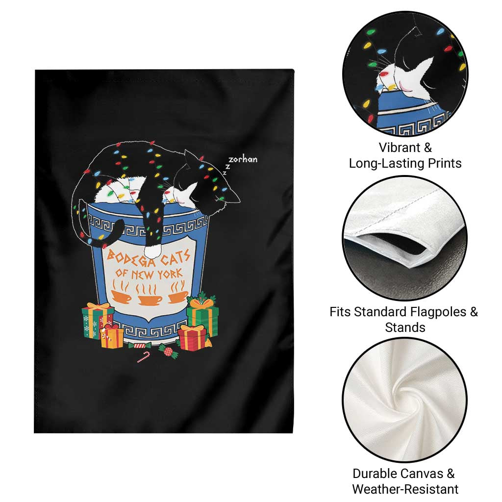 Bodega Cats of New York Garden Flag Funny Democrat Christmas - Wonder Print Shop