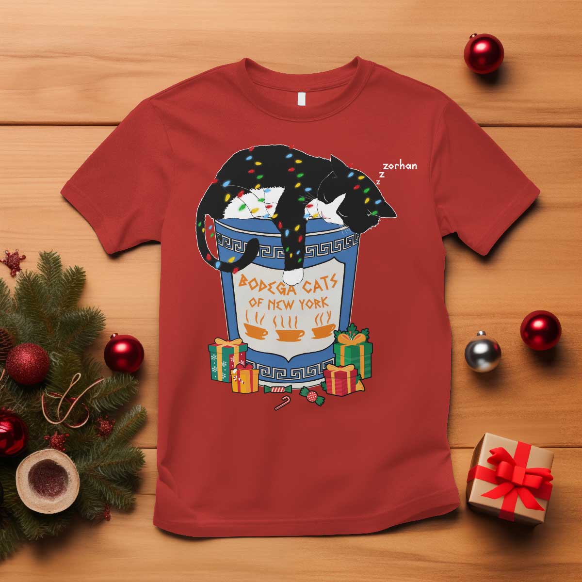 Bodega Cats of New York T Shirt Funny Democrat Christmas - Wonder Print Shop