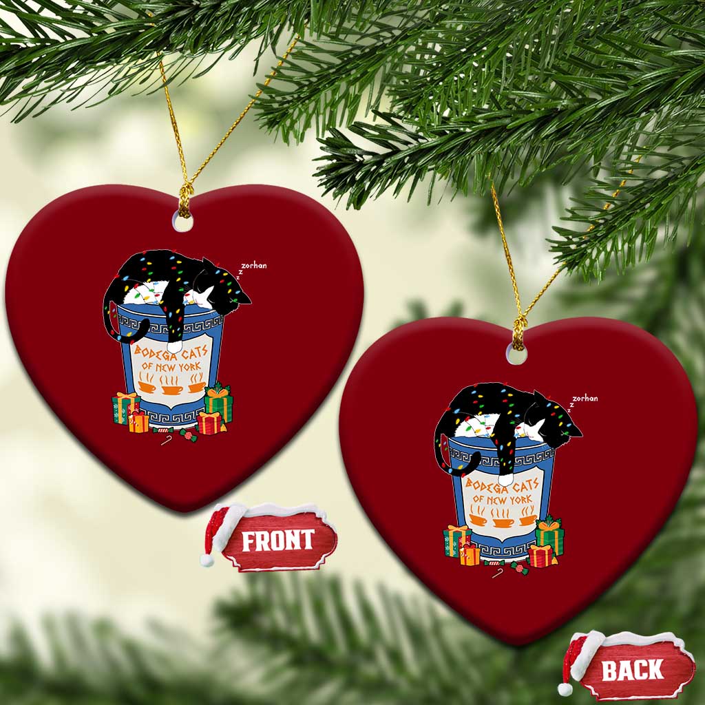 Bodega Cats of New York Ceramic Ornament Funny Democrat Christmas - Wonder Print Shop