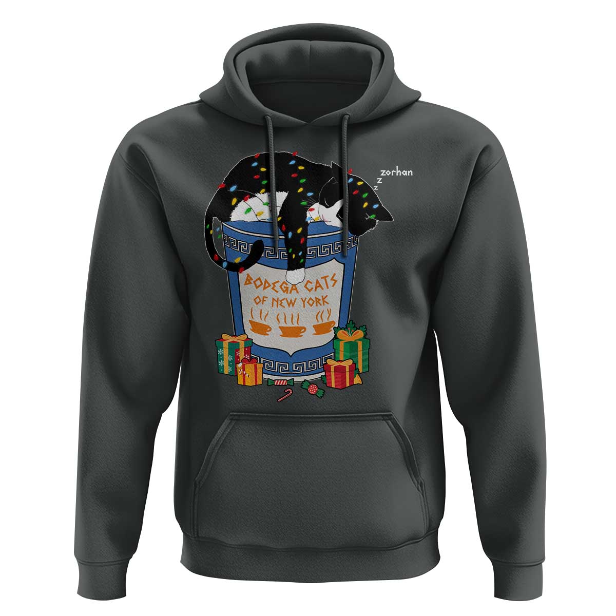 Bodega Cats of New York Hoodie Funny Democrat Christmas - Wonder Print Shop