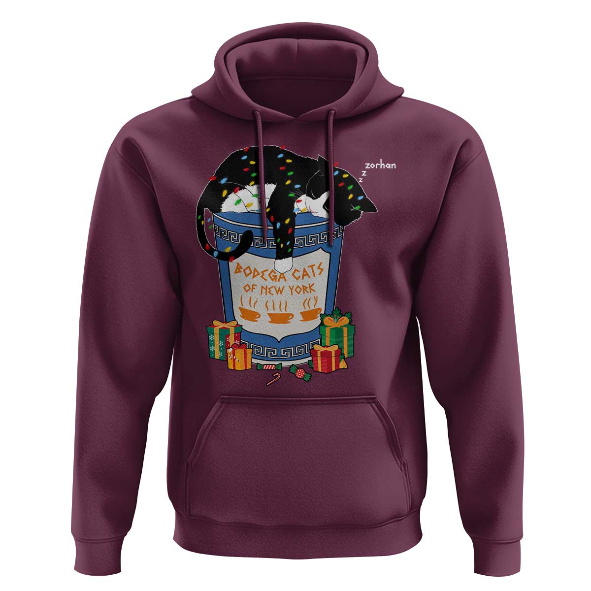 Bodega Cats of New York Hoodie Funny Democrat Christmas - Wonder Print Shop