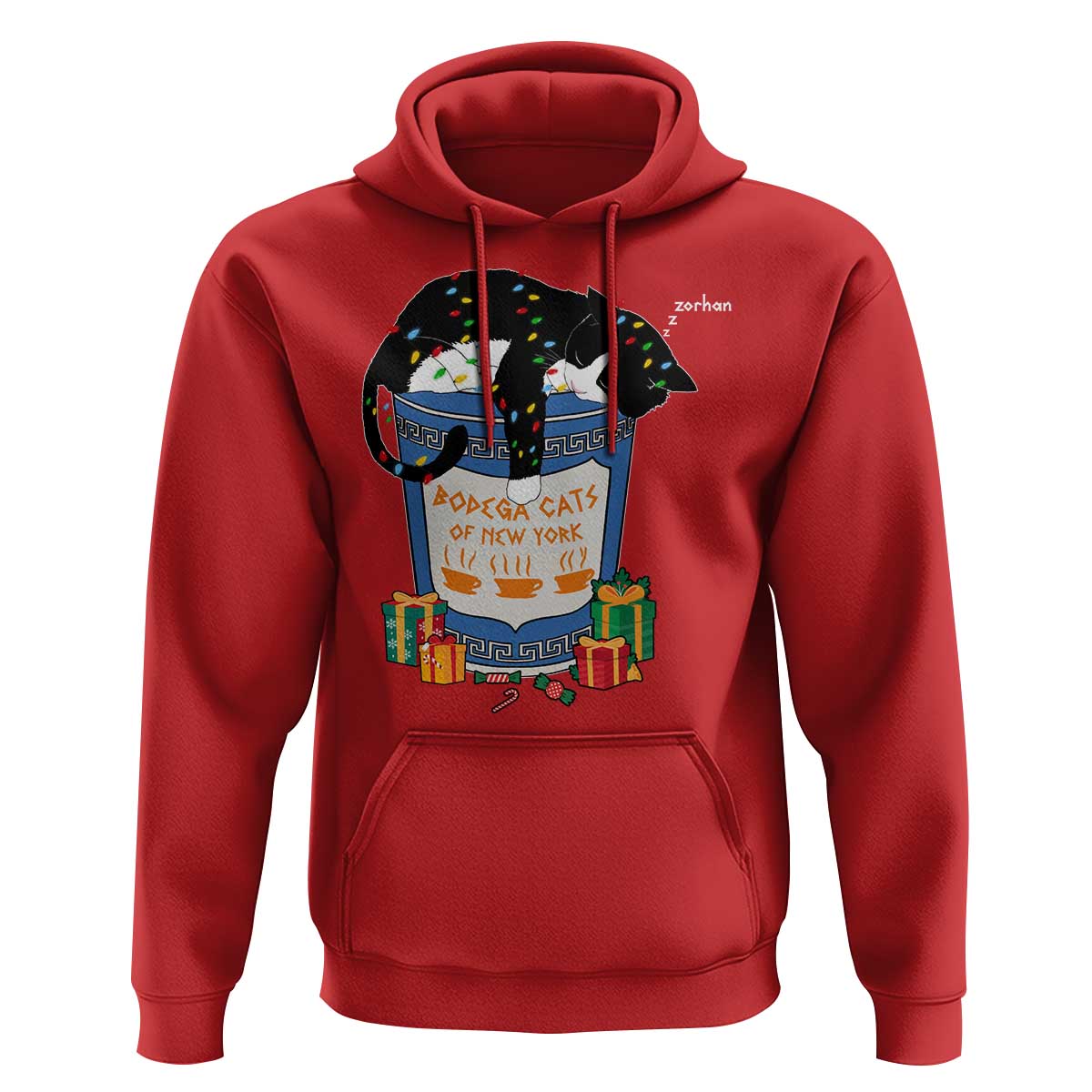 Bodega Cats of New York Hoodie Funny Democrat Christmas - Wonder Print Shop