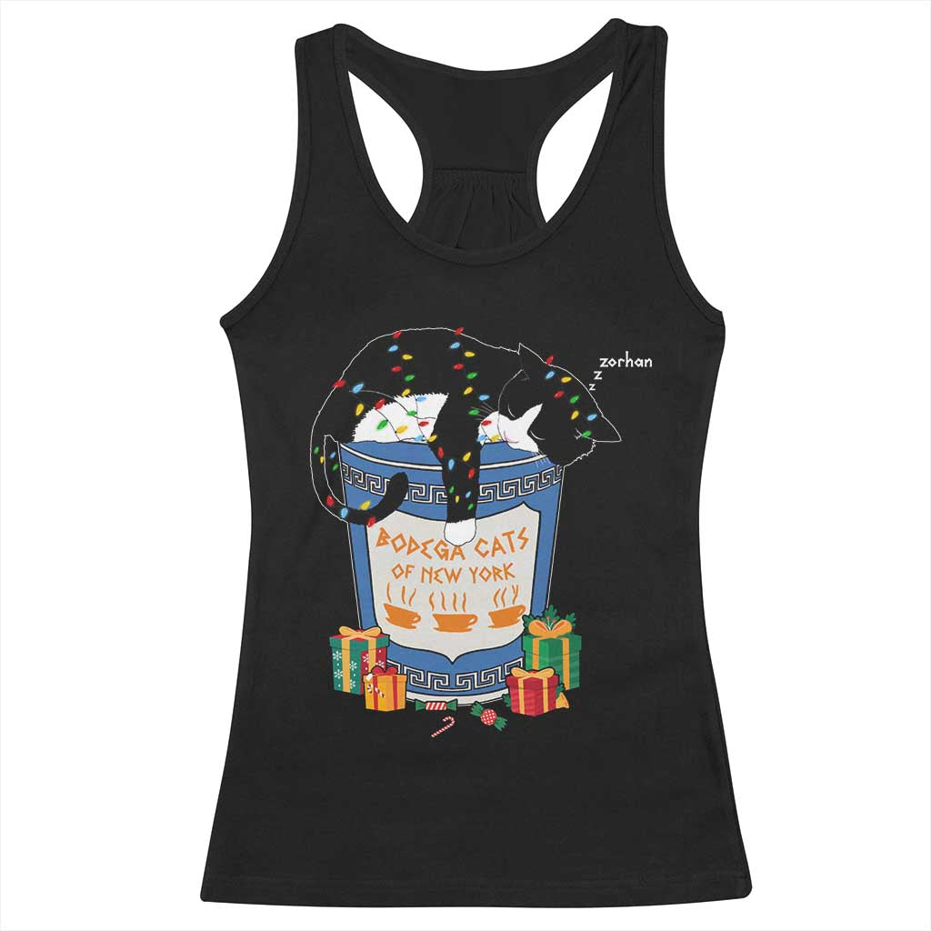 Bodega Cats of New York Racerback Tank Top Funny Democrat Christmas - Wonder Print Shop
