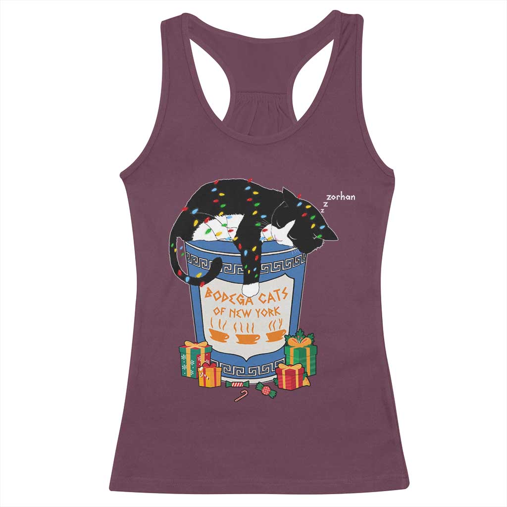 Bodega Cats of New York Racerback Tank Top Funny Democrat Christmas - Wonder Print Shop