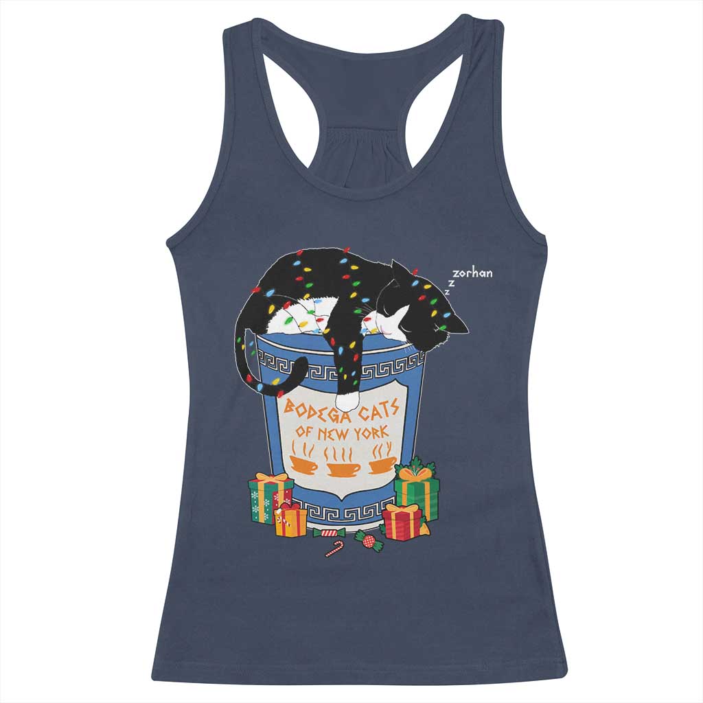 Bodega Cats of New York Racerback Tank Top Funny Democrat Christmas - Wonder Print Shop