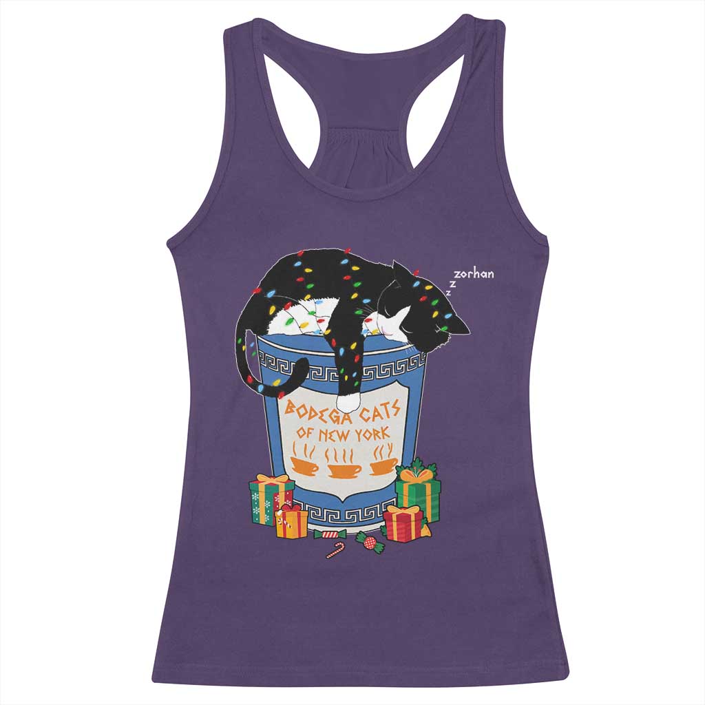 Bodega Cats of New York Racerback Tank Top Funny Democrat Christmas - Wonder Print Shop