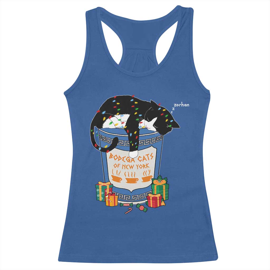 Bodega Cats of New York Racerback Tank Top Funny Democrat Christmas - Wonder Print Shop