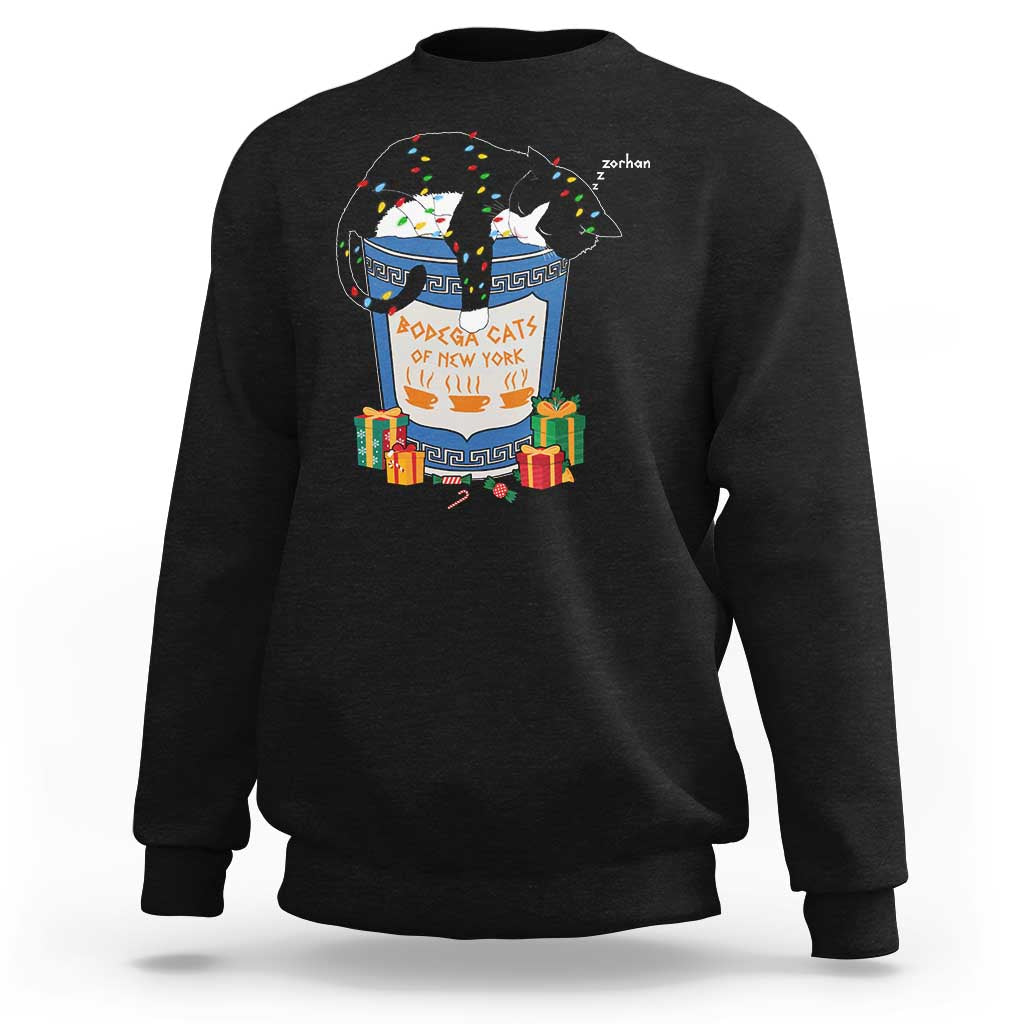 Bodega Cats of New York Sweatshirt Funny Democrat Christmas - Wonder Print Shop