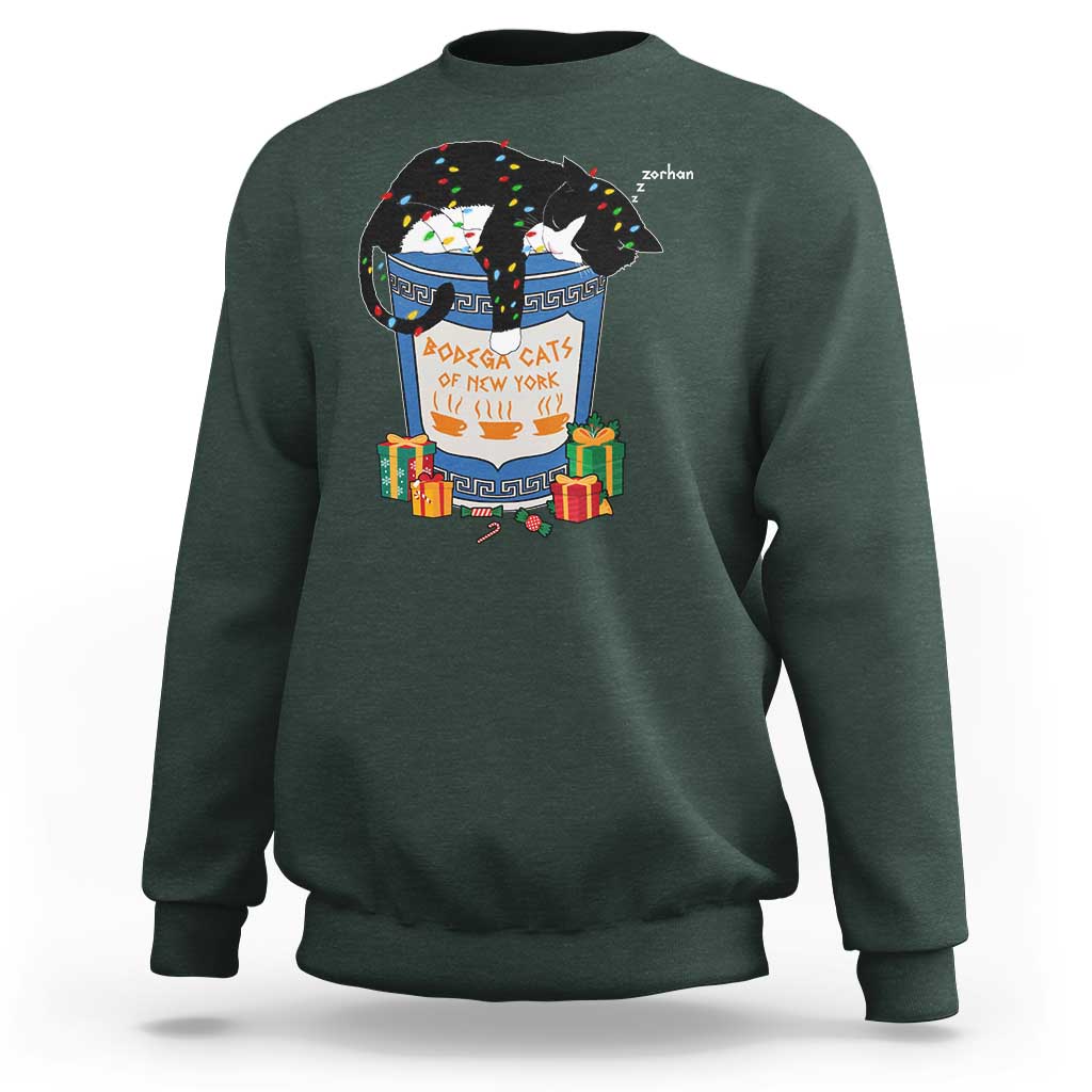 Bodega Cats of New York Sweatshirt Funny Democrat Christmas - Wonder Print Shop