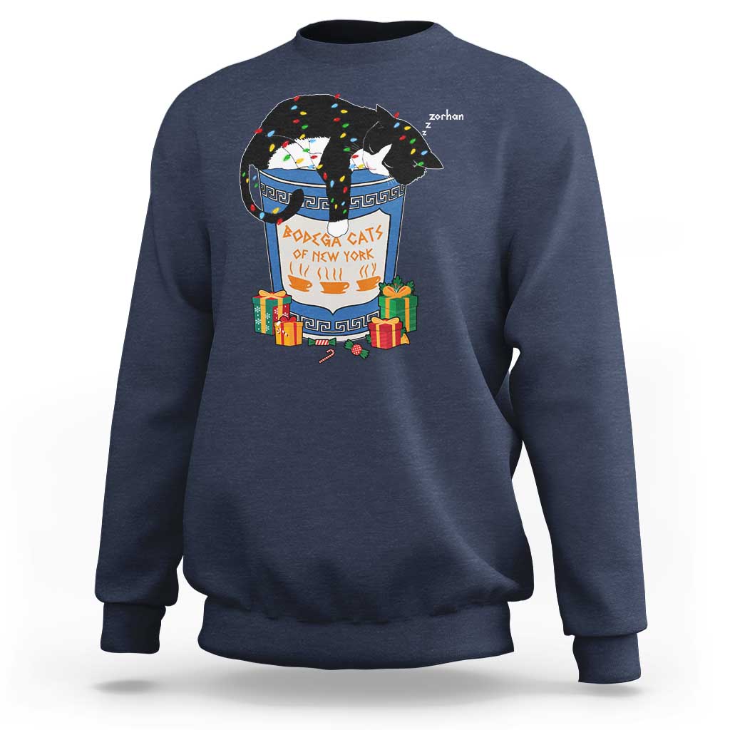 Bodega Cats of New York Sweatshirt Funny Democrat Christmas - Wonder Print Shop