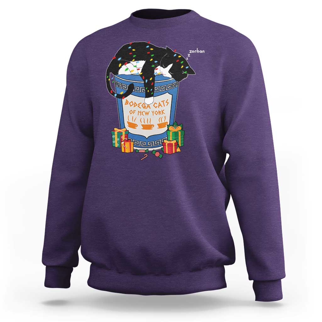 Bodega Cats of New York Sweatshirt Funny Democrat Christmas - Wonder Print Shop