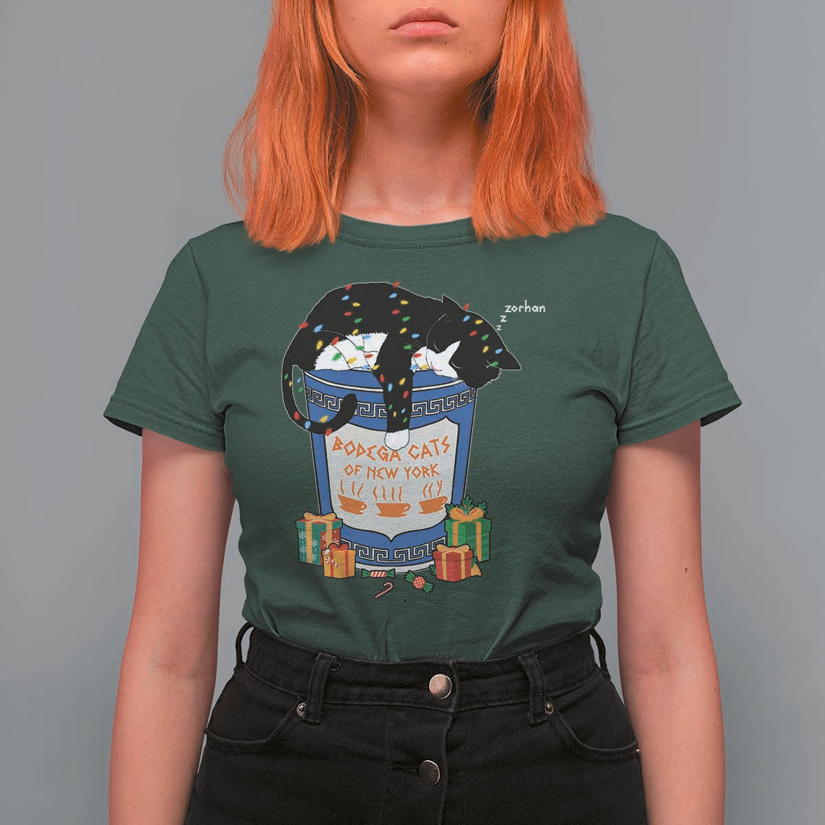 Bodega Cats of New York T Shirt For Women Funny Democrat Christmas - Wonder Print Shop