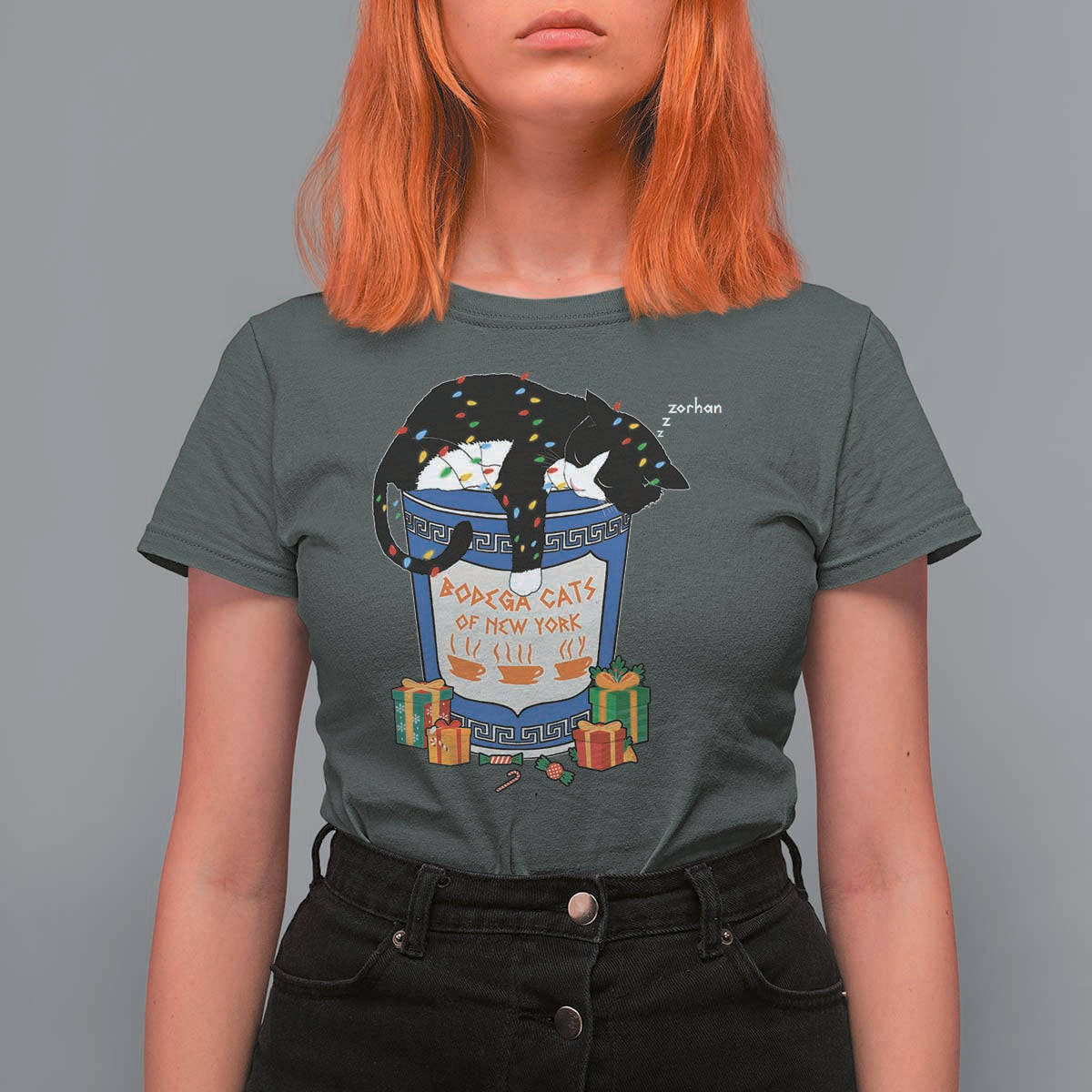 Bodega Cats of New York T Shirt For Women Funny Democrat Christmas - Wonder Print Shop