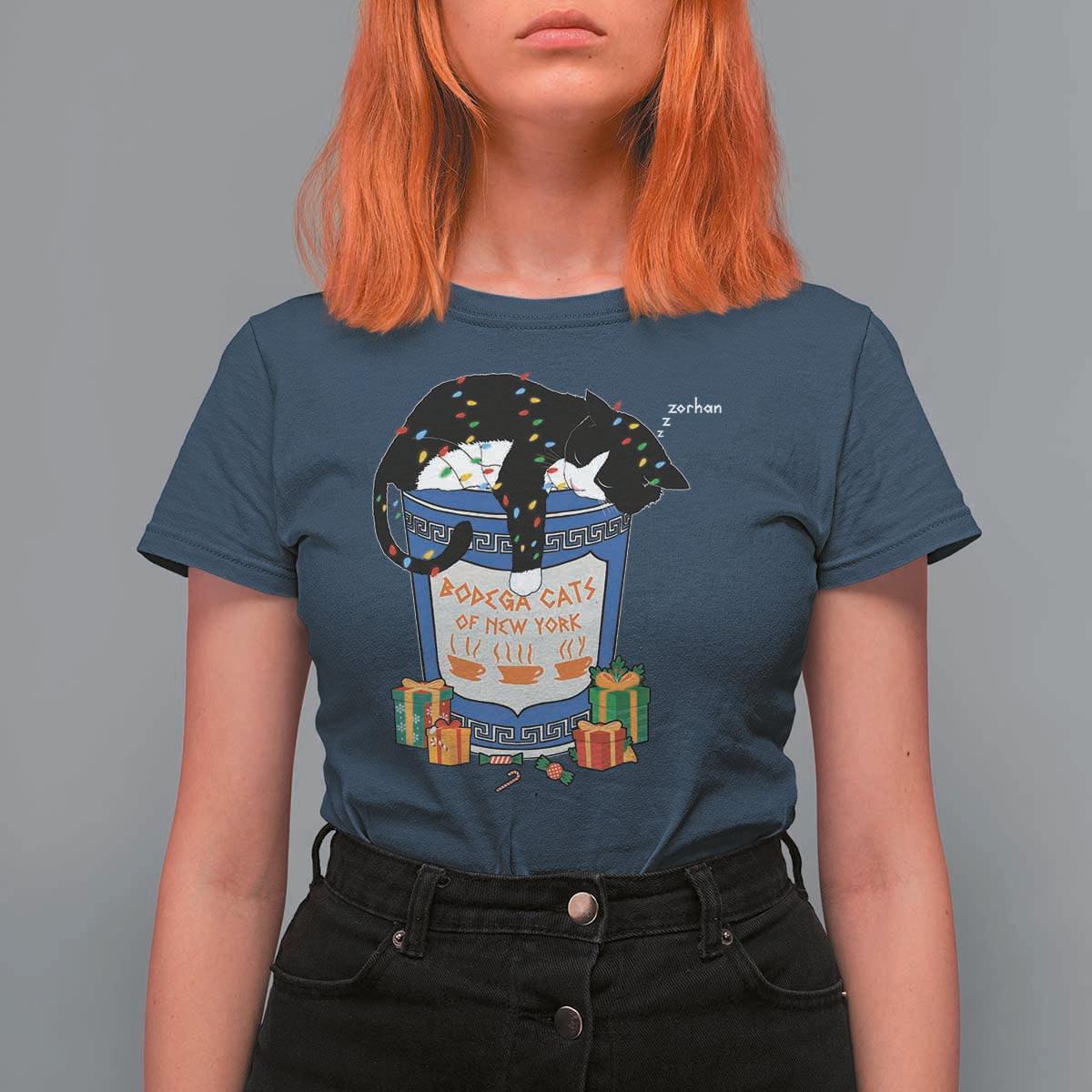 Bodega Cats of New York T Shirt For Women Funny Democrat Christmas - Wonder Print Shop