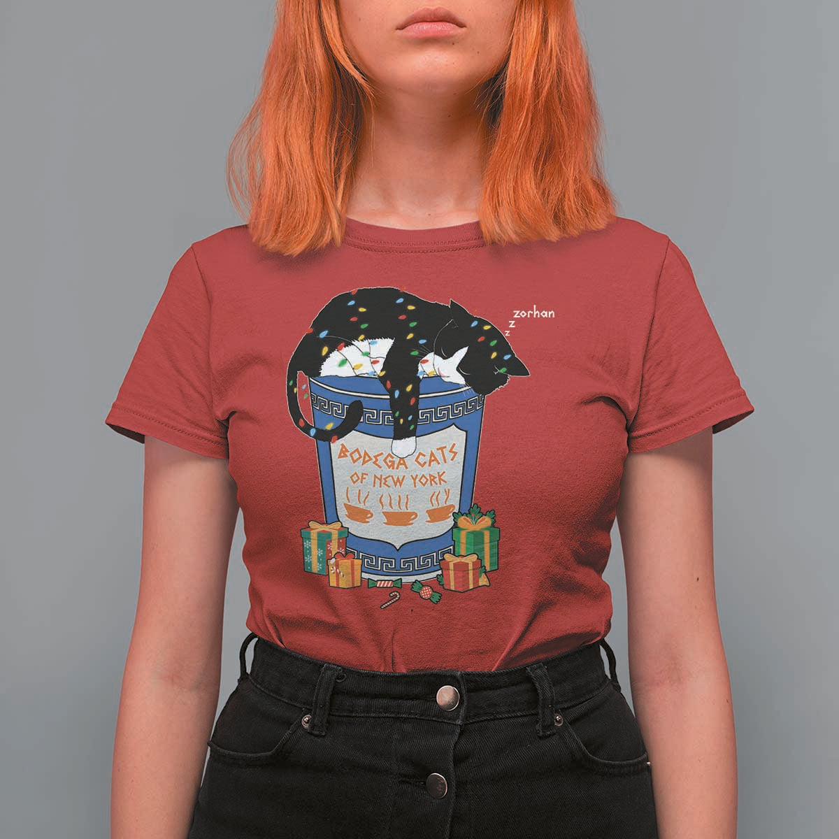 Bodega Cats of New York T Shirt For Women Funny Democrat Christmas - Wonder Print Shop