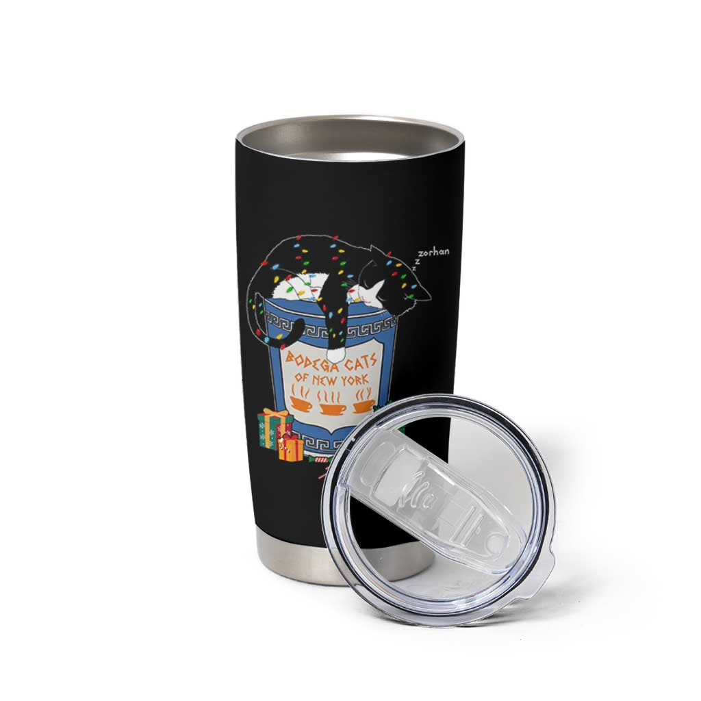 Bodega Cats of New York Tumbler Cup Funny Democrat Christmas - Wonder Print Shop