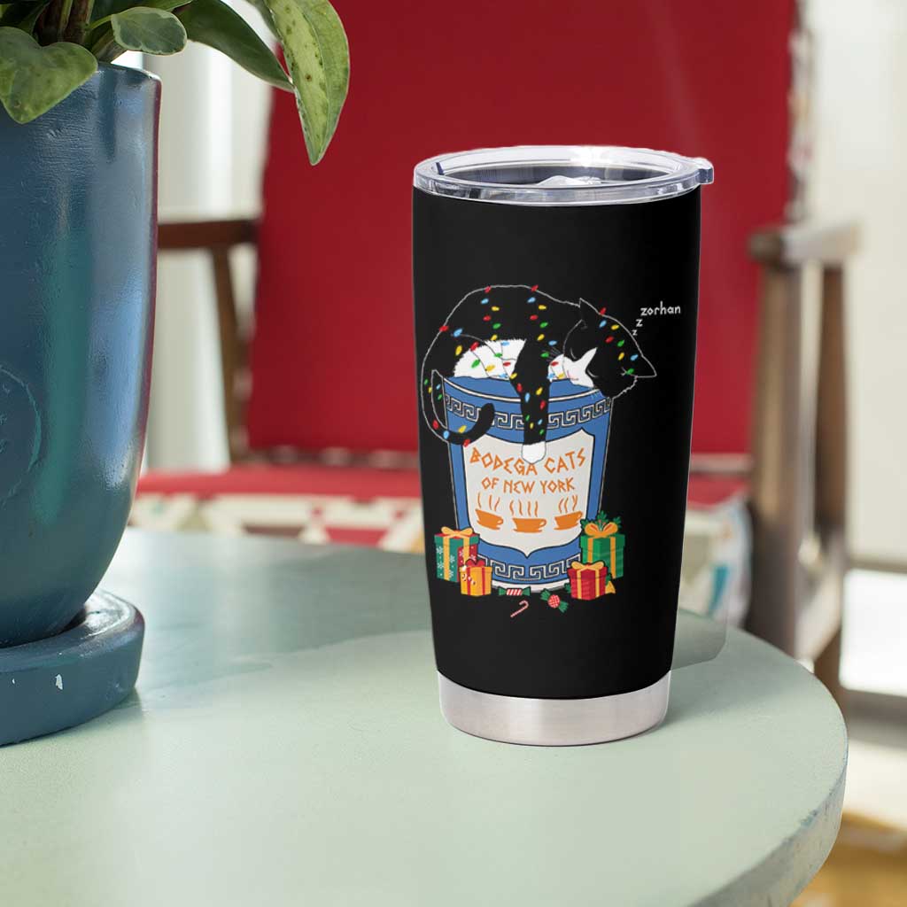 Bodega Cats of New York Tumbler Cup Funny Democrat Christmas - Wonder Print Shop