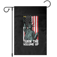 Turn The Volume Up Garden Flag Statue of Liberty Patriotic American Flag - Wonder Print Shop