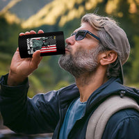 Turn The Volume Up 4 in 1 Can Cooler Tumbler Statue of Liberty Patriotic American Flag - Wonder Print Shop