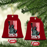 Turn The Volume Up Ceramic Ornament Statue of Liberty Patriotic American Flag - Wonder Print Shop