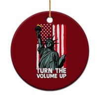 Turn The Volume Up Ceramic Ornament Statue of Liberty Patriotic American Flag - Wonder Print Shop