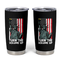Turn The Volume Up Tumbler Cup Statue of Liberty Patriotic American Flag - Wonder Print Shop