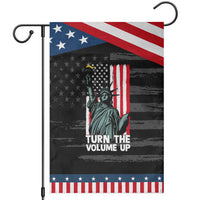 Turn The Volume Up Garden Flag Statue of Liberty Patriotic American Flag