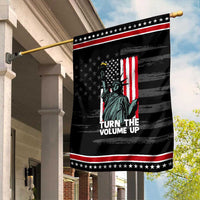 Turn The Volume Up Garden Flag Statue of Liberty Patriotic American Flag