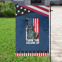 Turn The Volume Up Garden Flag Statue of Liberty Patriotic American Flag