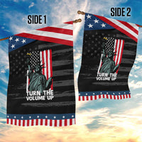 Turn The Volume Up Garden Flag Statue of Liberty Patriotic American Flag