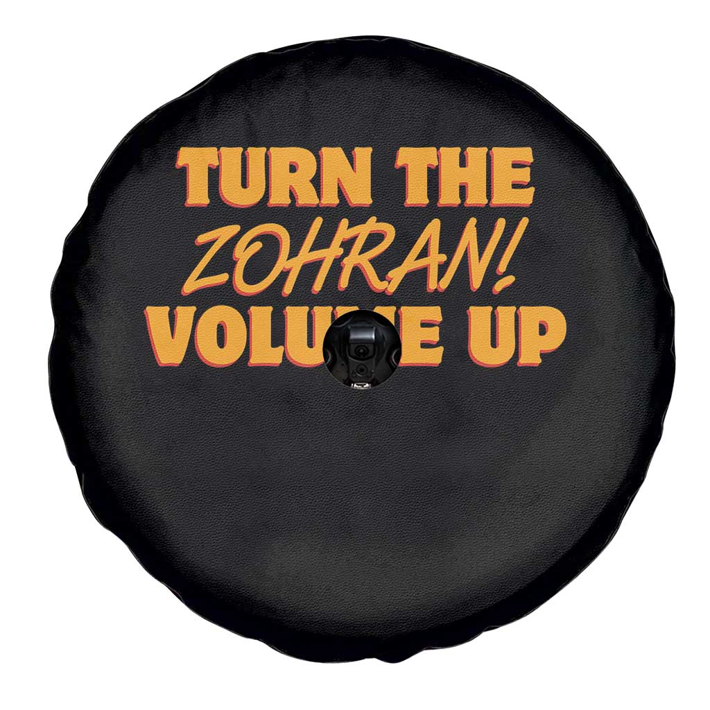Turn The Volume Up Spare Tire Cover Zohran Mamdani - Wonder Print Shop