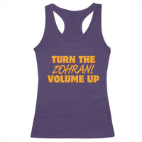 Turn The Volume Up Racerback Tank Top Zohran Mamdani - Wonder Print Shop