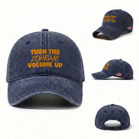 Turn The Volume Up Washed Cotton Baseball Cap Zohran Mamdani