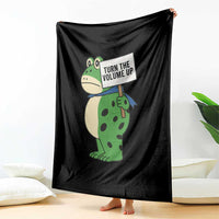 Turn The Volume Up Throw Blanket Resist Frog Portland Protest - Wonder Print Shop