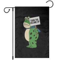 Turn The Volume Up Garden Flag Resist Frog Portland Protest - Wonder Print Shop
