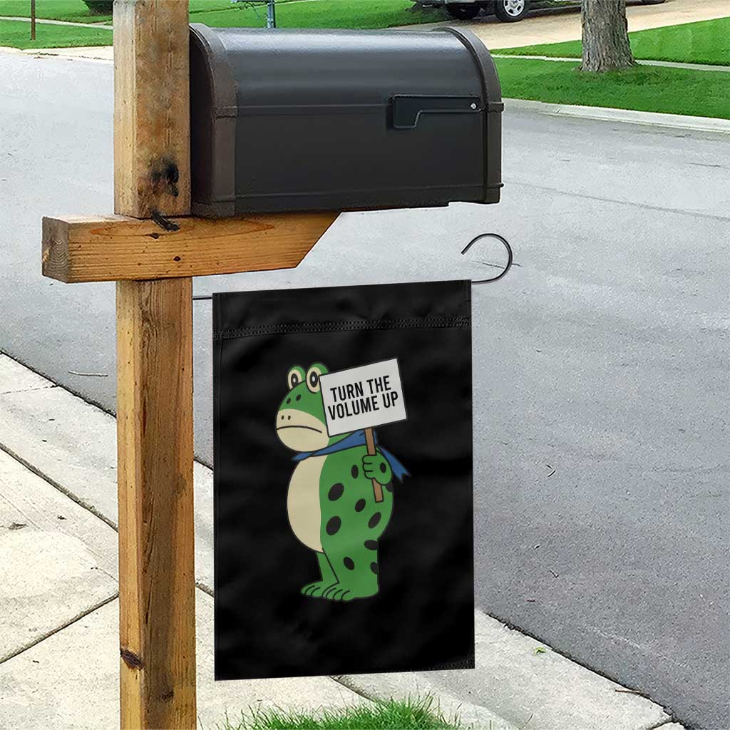 Turn The Volume Up Garden Flag Resist Frog Portland Protest - Wonder Print Shop