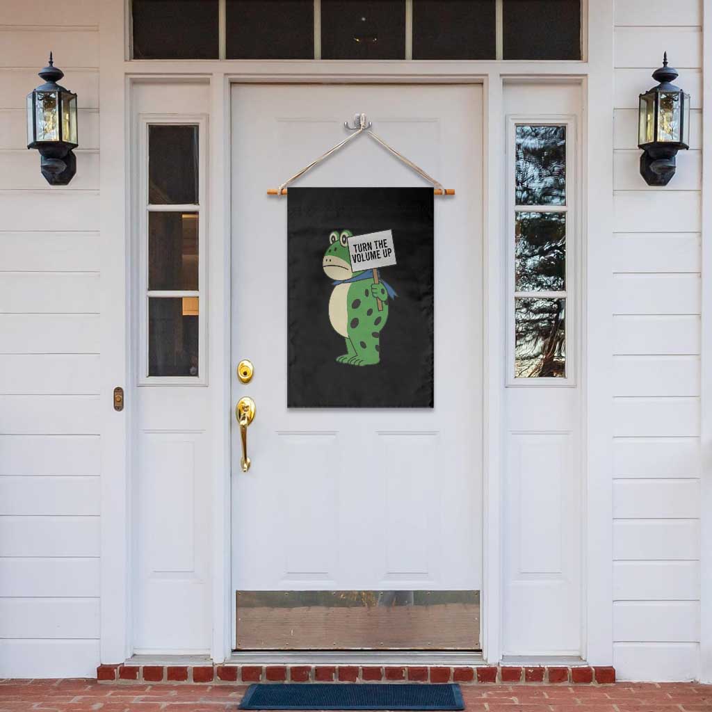 Turn The Volume Up Garden Flag Resist Frog Portland Protest - Wonder Print Shop