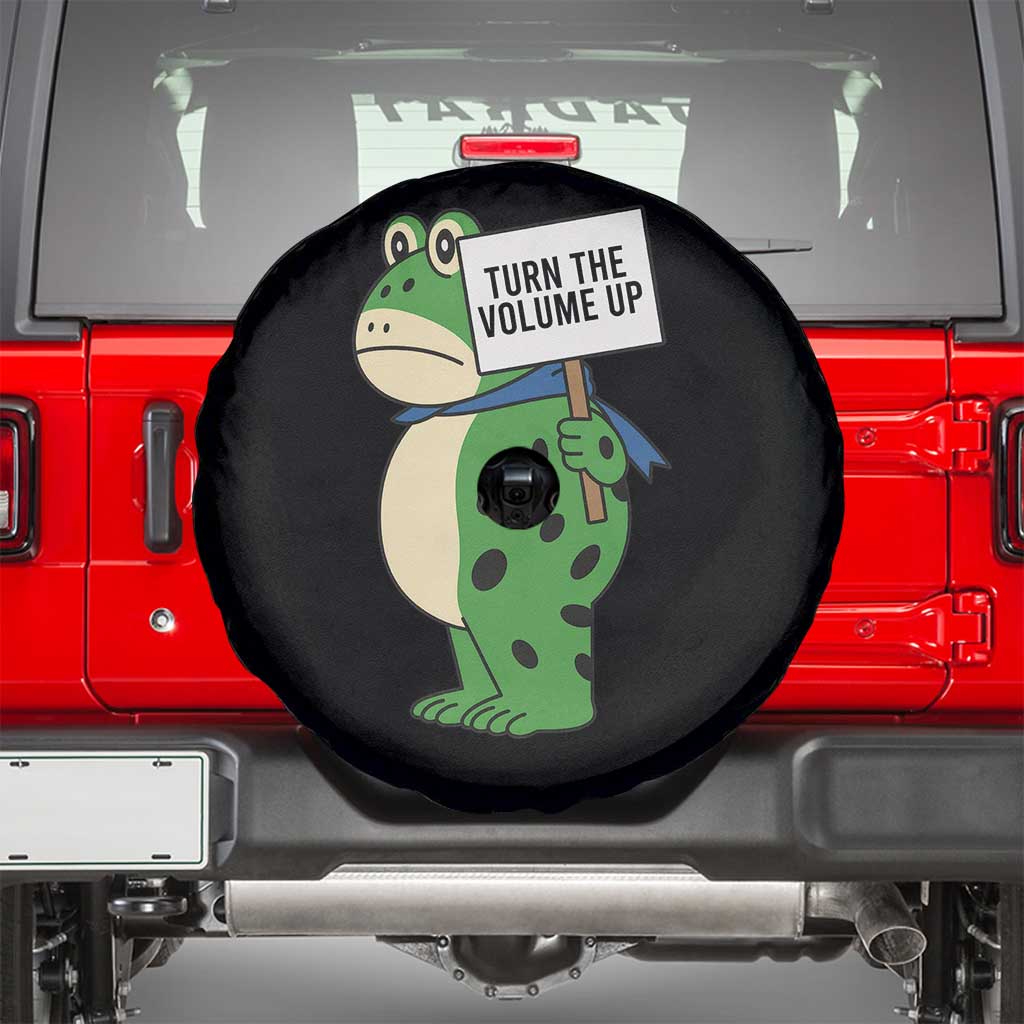 Turn The Volume Up Spare Tire Cover Resist Frog Portland Protest - Wonder Print Shop