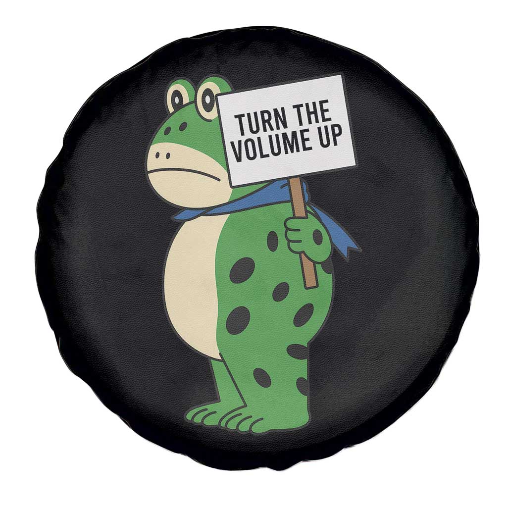 Turn The Volume Up Spare Tire Cover Resist Frog Portland Protest - Wonder Print Shop