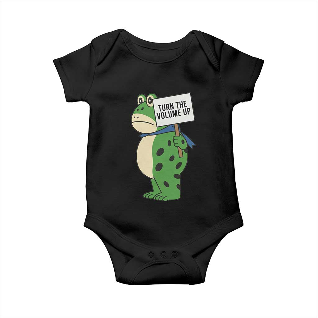Turn The Volume Up Baby Onesie Resist Frog Portland Protest - Wonder Print Shop