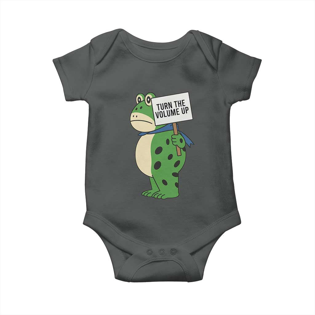 Turn The Volume Up Baby Onesie Resist Frog Portland Protest - Wonder Print Shop