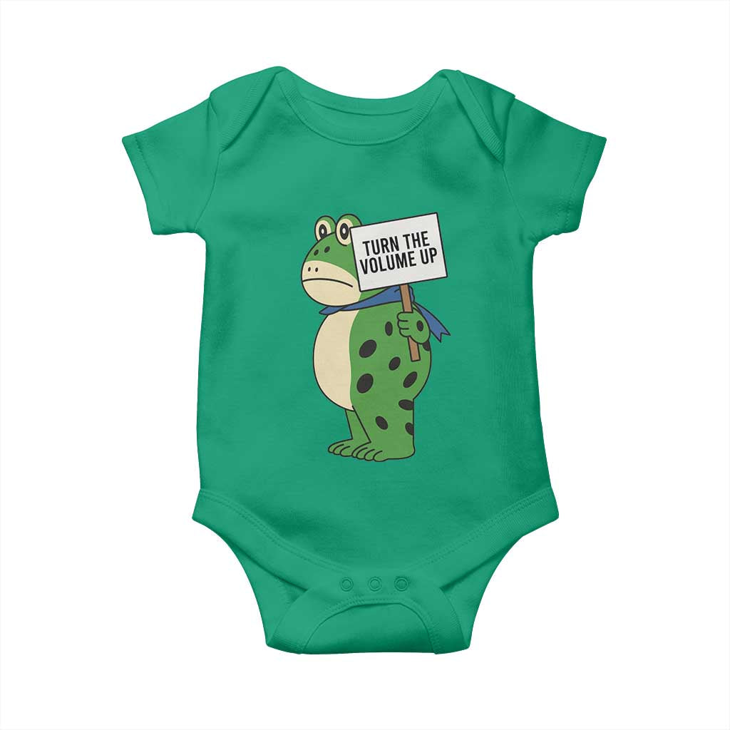 Turn The Volume Up Baby Onesie Resist Frog Portland Protest - Wonder Print Shop