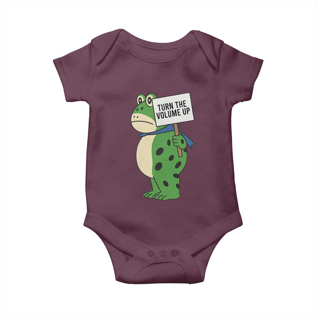 Turn The Volume Up Baby Onesie Resist Frog Portland Protest - Wonder Print Shop